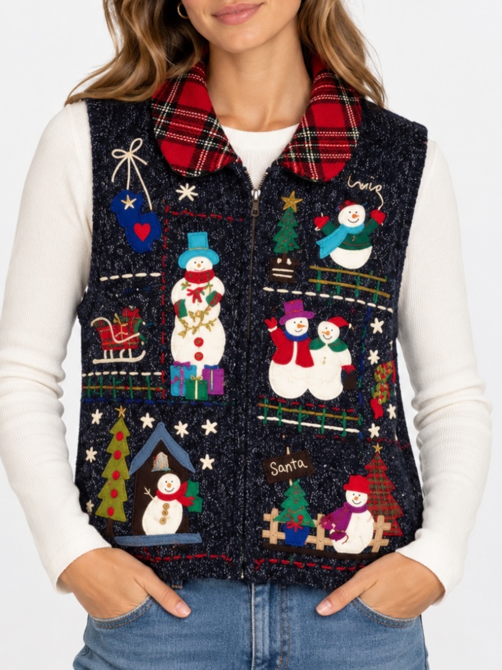 Vintage Designers Originals Studio Joy Christmas Sweater‎ Vest